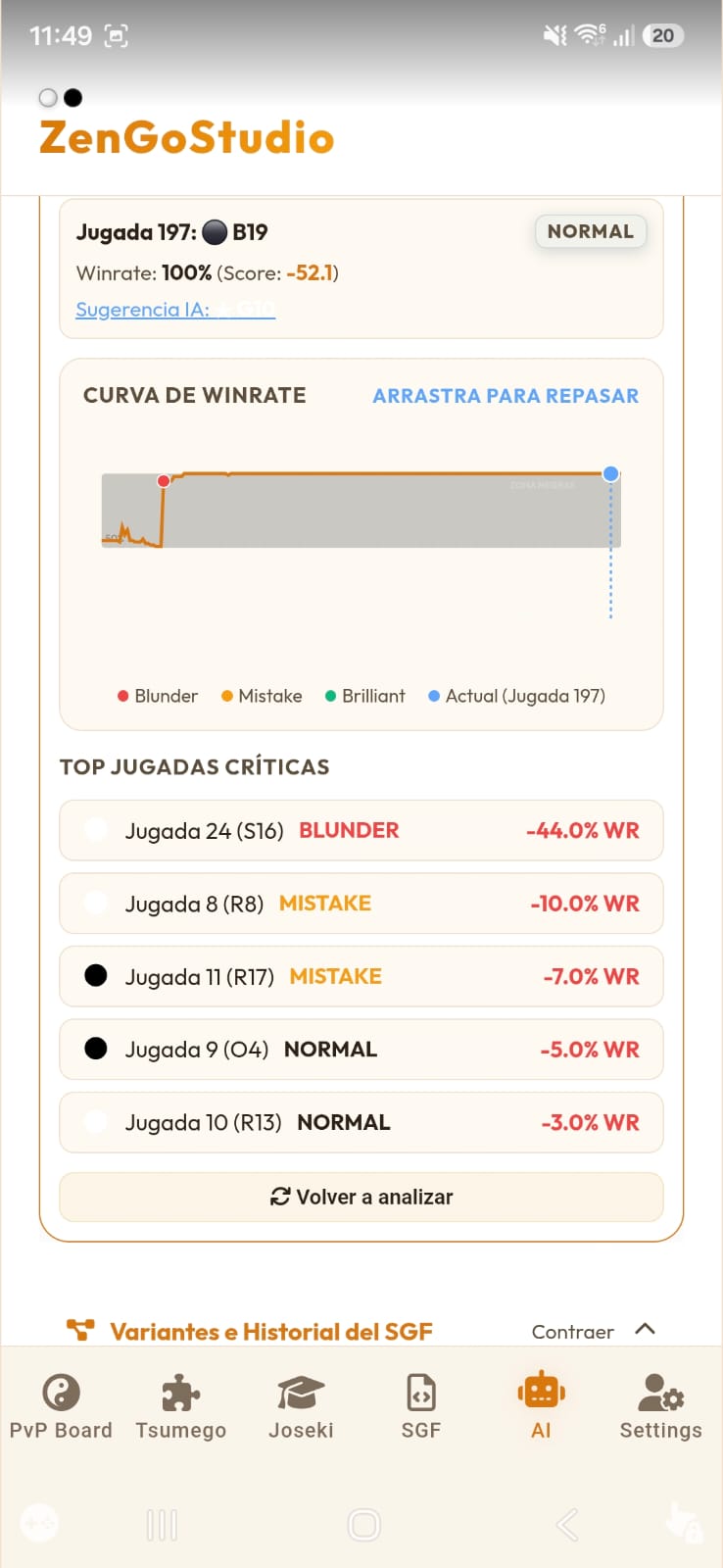 KataGo AI Analysis Chart